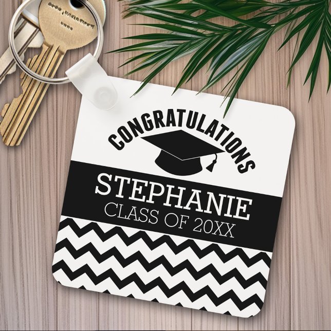 Congratulations Graduate - Personalised Graduation Key Ring (Personalized keychain - Congratulations Graduate)