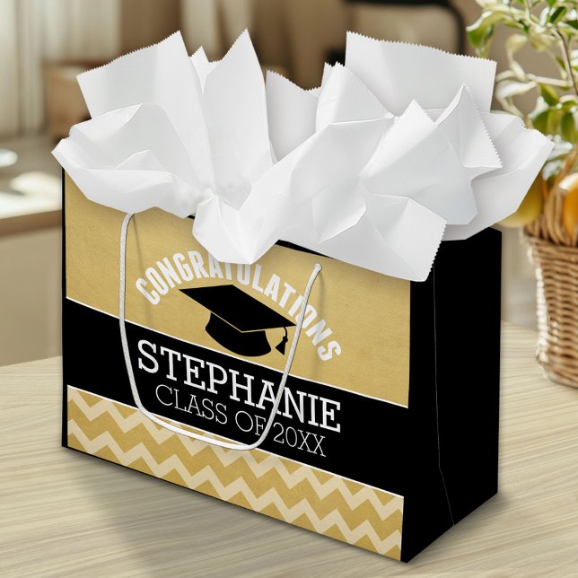 Congratulations Graduate - Personalised Graduation Large Gift Bag (Custom Graduation Bag)