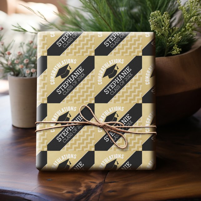 Congratulations Graduate - Personalised Graduation Wrapping Paper (Personalized Graduation Wrapping Paper)