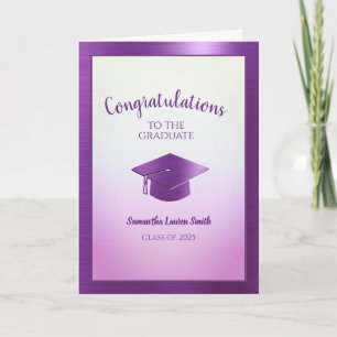 Congratulations Graduate Purple Class of 2025 Card