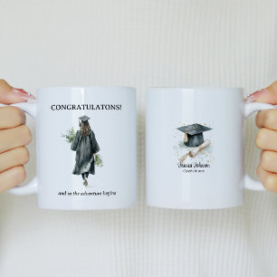 Congratulations Graduate So the Adventure Begins Coffee Mug