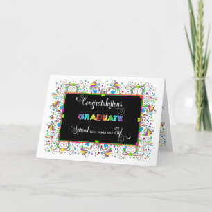 Congratulations Graduate, Vivid Colours in Designs Card