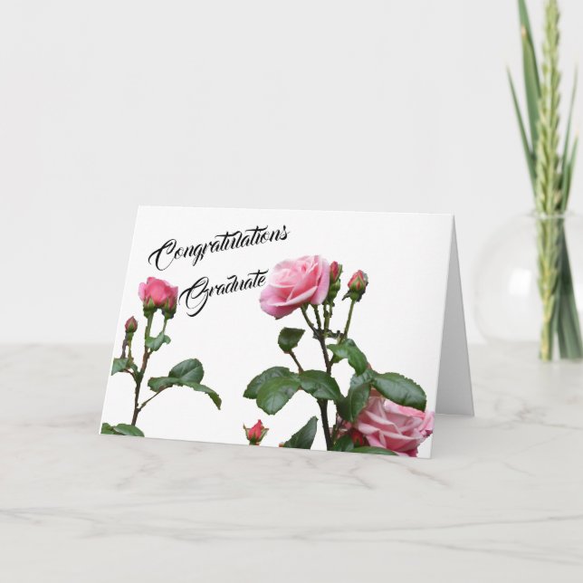 CONGRATULATIONS GRADUATE WITH ROSES CARD (Front)