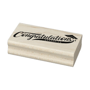 Congratulations Graduates  Rubber Stamp