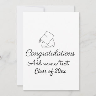 Congratulations graduation add name text year clas invitation