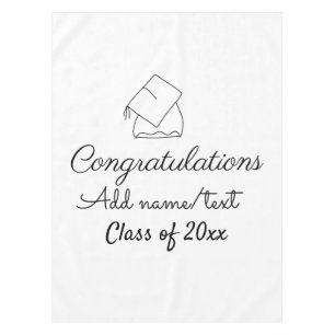 Congratulations graduation add name text year clas tablecloth