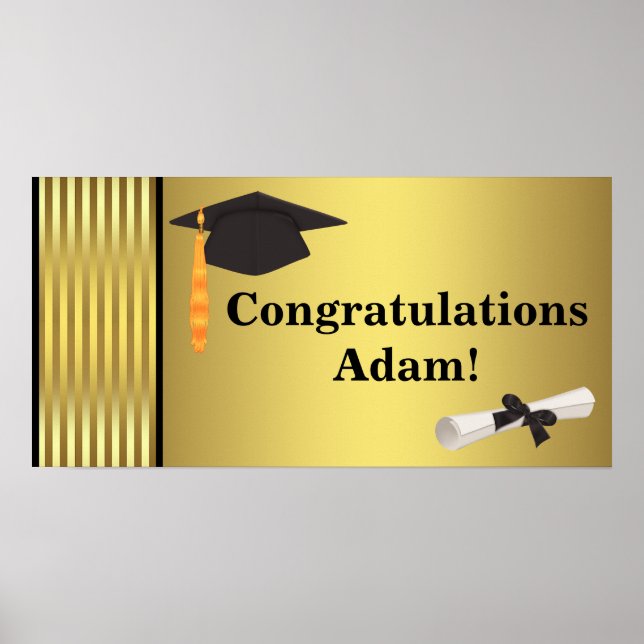 Congratulations Graduation Banner Posters (Front)