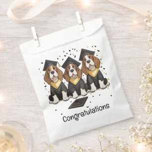 Congratulations Graduation Basset Hound Dogs Favour Bag
