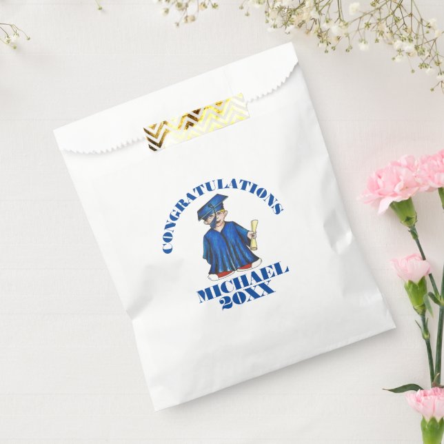 Congratulations Graduation Boy Graduate Cap Gown Favour Bag (Sealed)