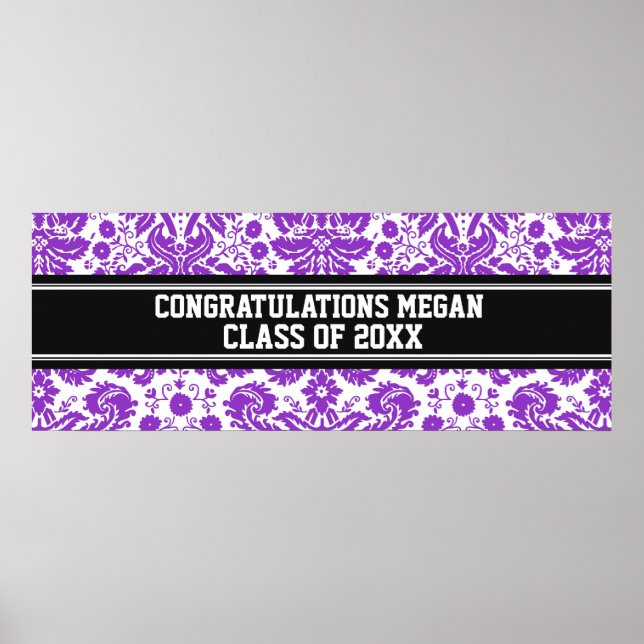 Congratulations Graduation Custom Name Banner Poster (Front)