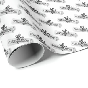 Congratulations Graduation Diploma Wrapping Paper