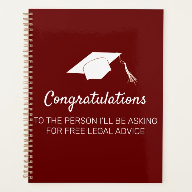 Congratulations graduation from Law school Planner (Front)