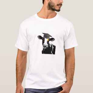 Congratulations Graduation Funny Cow in Cap T-Shirt