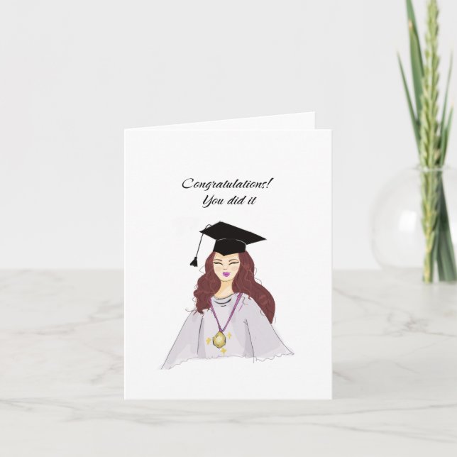 congratulations, graduation - Illustration Card (Front)