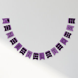 Congratulations Graduation Party Purple Bunting