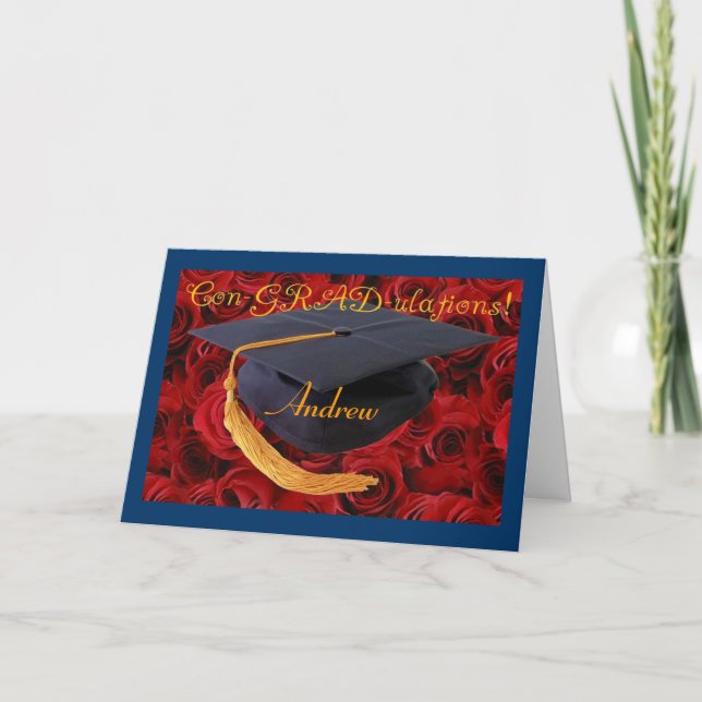 Congratulations-Graduation-personalise name! Card (Front)