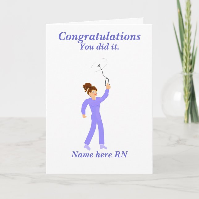 Congratulations Graduation Registered Nurse Card (Front)