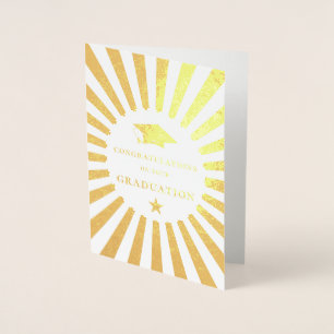 Congratulations Graduation Sunburst Foil Card