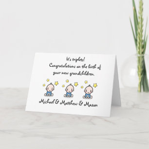 Congratulations Grandparents Of Triplet Babies,  Card