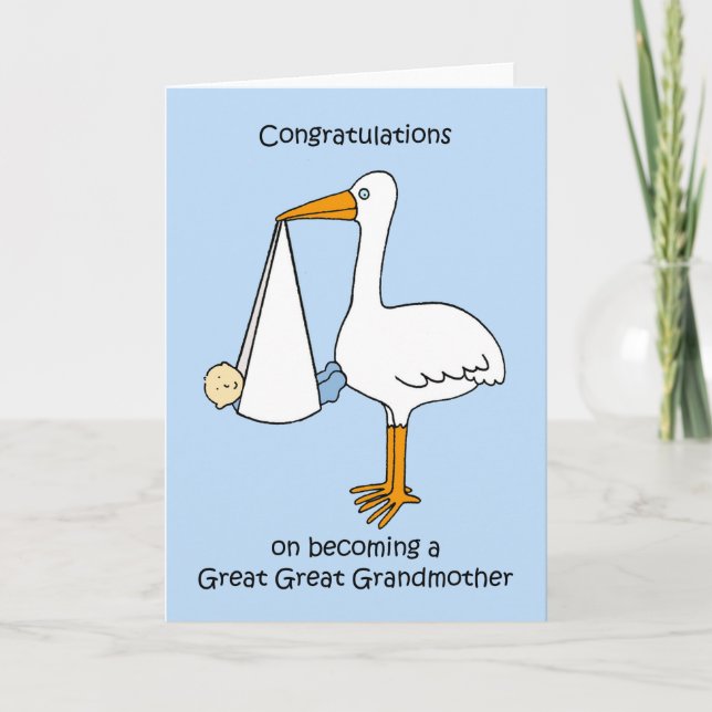 Congratulations Great Great Grandmother to Boy Card (Front)