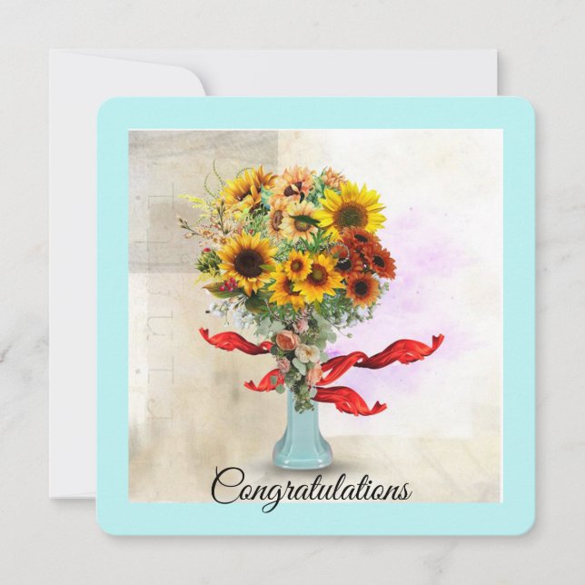 Congratulations Greeting Flat Card (Front)