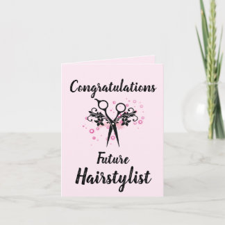 Congratulations Hairstylist Card