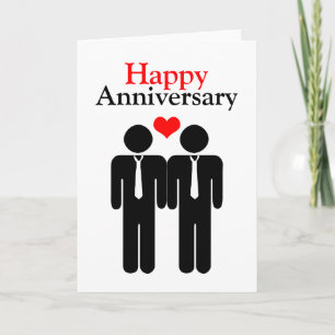 Congratulations Happy Anniversary Gay Themed Card