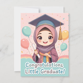 Congratulations Hijabi Girl – Elegant Graduation Magnetic Invitation