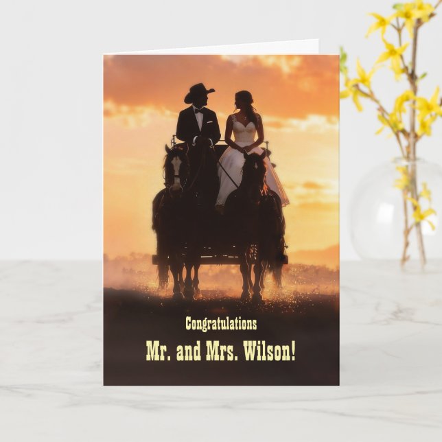 Congratulations Hitched Wedding Cute Humourous  Card (Yellow Flower)