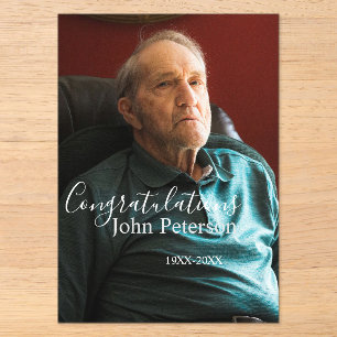 Congratulations home inauguration retirement name acrylic invitations
