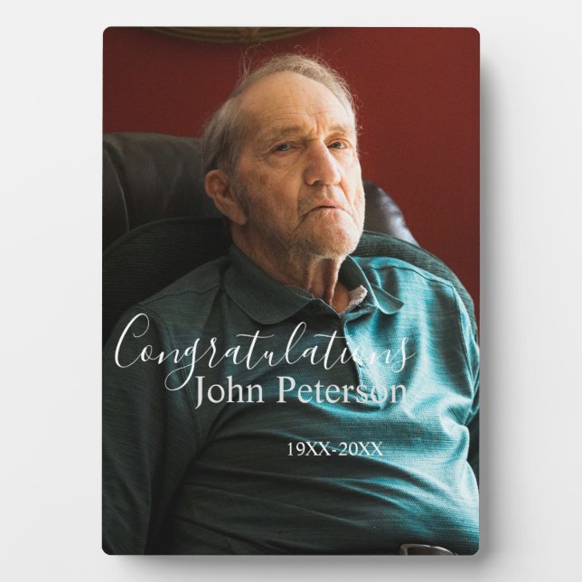 Congratulations home inauguration retirement name  plaque (Front)