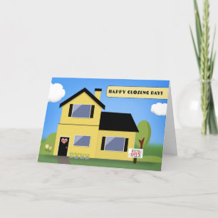 Congratulations House Closing Day from Real Estate Holiday Card