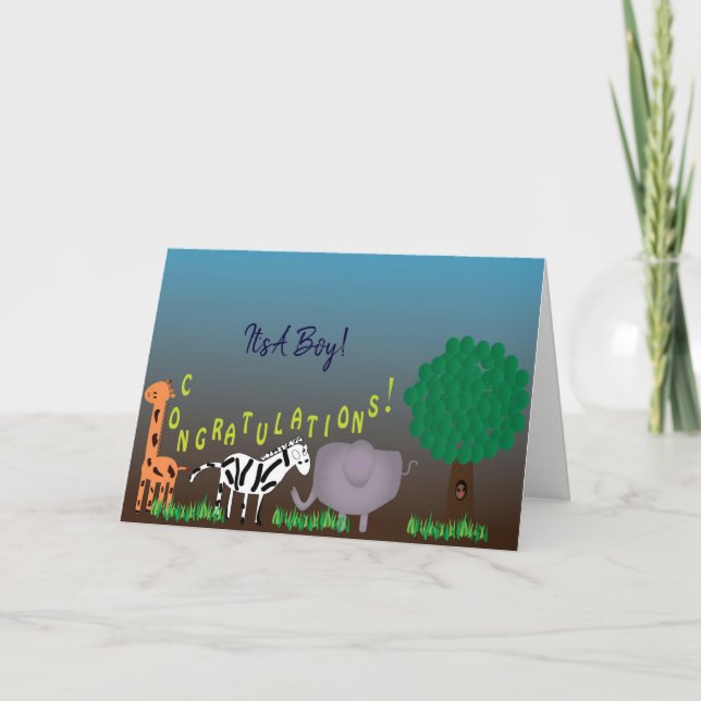 Congratulations It's A Boy Card (Front)