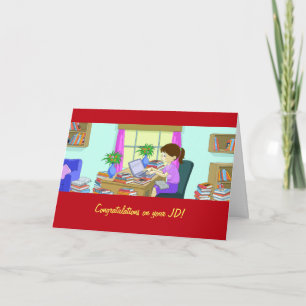 Congratulations JD Degree, Funny Books, Cute Grad Card