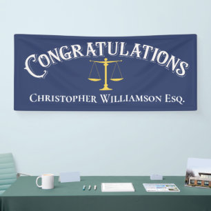 Congratulations Justice Law School Lawyer Banner