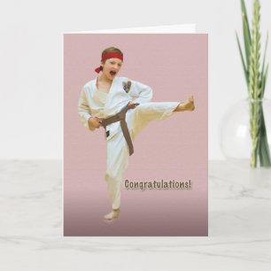 Congratulations, Karate Belt Advancement, Brown Card