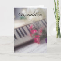 Congratulations Keyboard, with Flowers