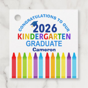 Congratulations Kindergarten Graduate Custom Party Favour Tags