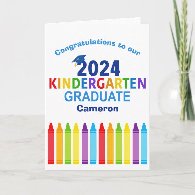 Congratulations Kindergarten Graduate Customisable Card (Front)