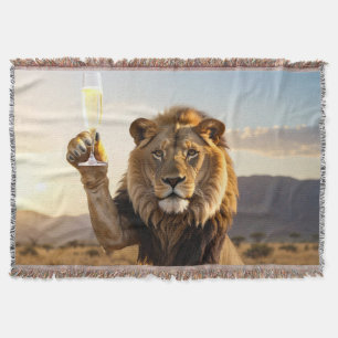 Congratulations Lion Throw Blanket