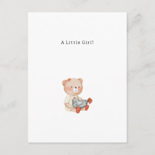 Congratulations Little Girl New Baby Birth Card