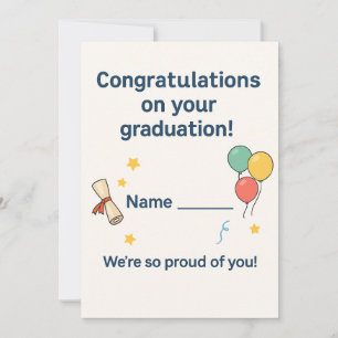 Congratulations Little Graduate! Personalized Kids Holiday Card