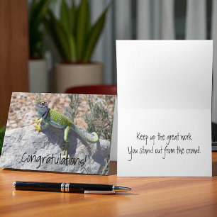 Congratulations Lizard Sunbathing Add Your Photo Card