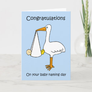 Congratulations male baby naming day. card
