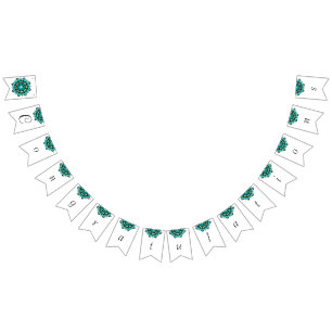 Congratulations Mandala in aqua Bunting