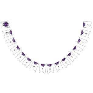 Congratulations Mandala in purple Bunting