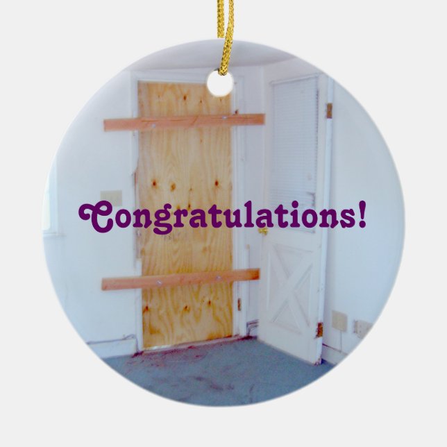 Congratulations Milestone Relationship Prize Ceramic Tree Decoration (Front)
