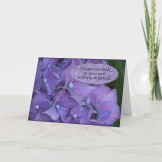 Congratulations Milestone Sobriety Recovery Card