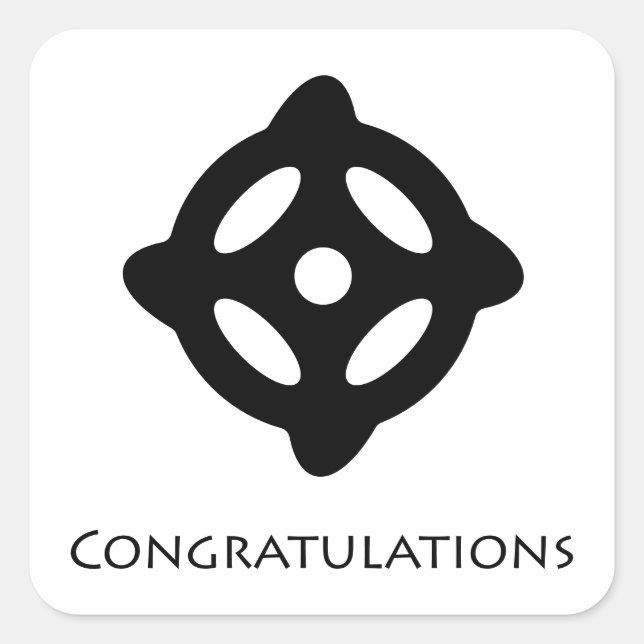 Congratulations (Mo No Yo ) Adinkra Symbol Sticker (Front)