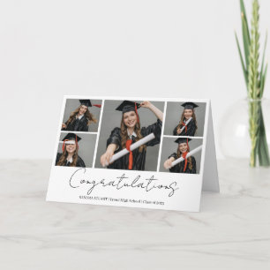 Congratulations Modern Photo Collage Graduate Card